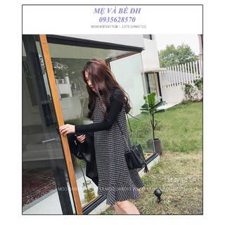Váy bầu thu đông + áo len mút