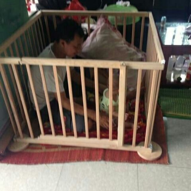 Cũi 3D cho bé 4 cánh nang dẹp