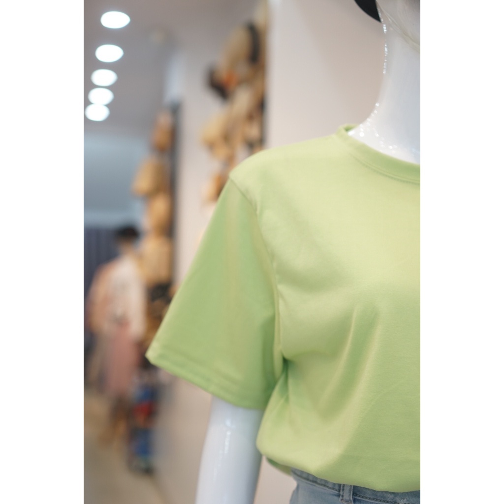 Áo Thun Trơn Màu Mới 137 Xanh Bơ