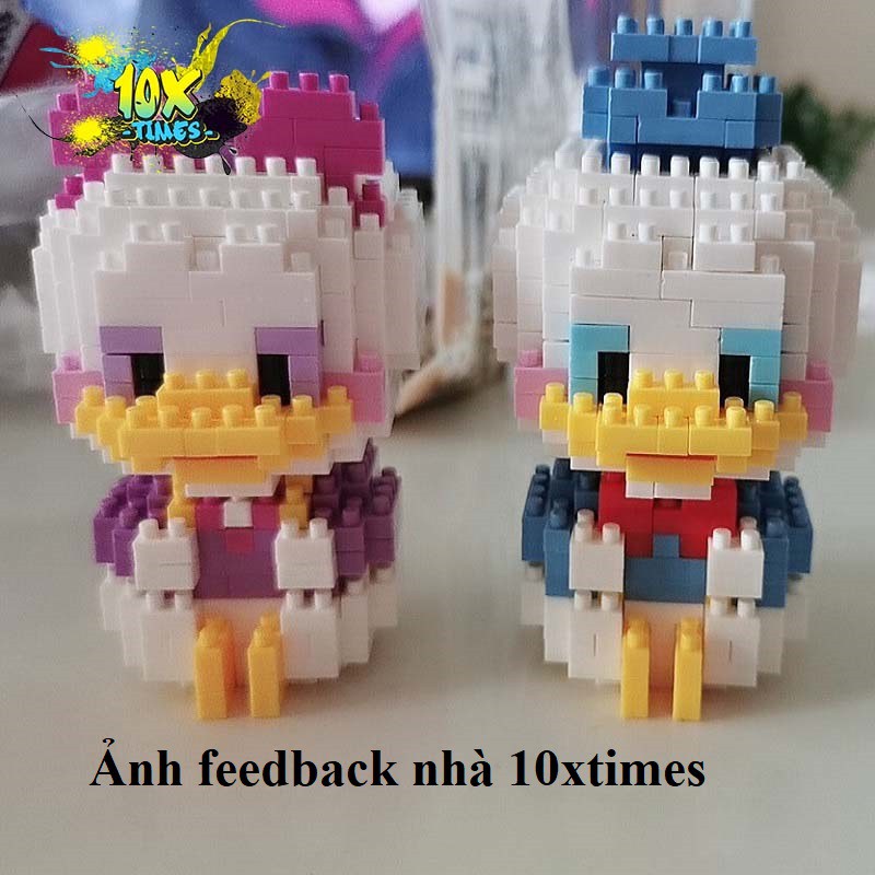 Lego nano 3D mô hình lắp ghép đồ chơi  disney vịt donald, chuột mickey lego sáng tạo trẻ em, quà tặng sinh nhật