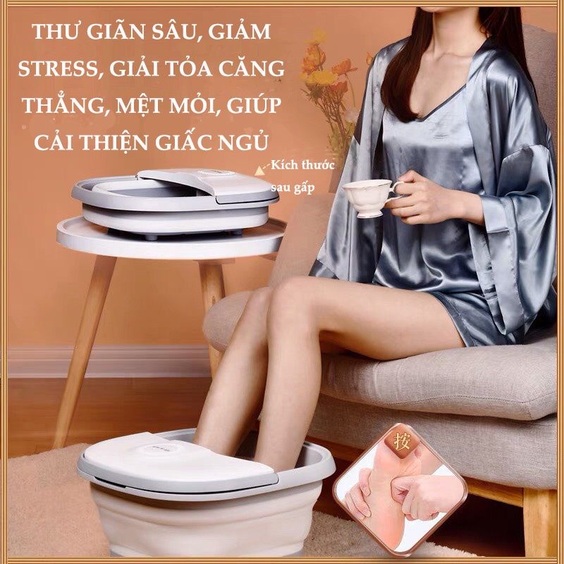 Chậu ngâm chân cắm điện gấp gọn tiện lợi an toàn tuyệt đối và hiệu quả ngay sau khi sử dụng