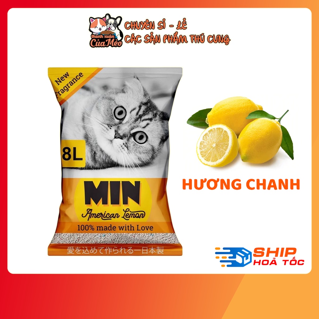 Cát Min Dành Cho Mèo Đi Vệ Sinh - Bao 8L -  - Nhiều Hương