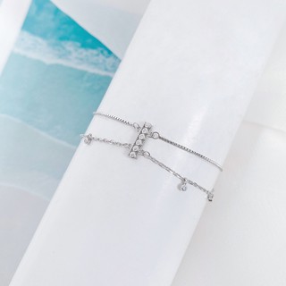 Lắc Tay Bạc Blue Peach Chain LT433
