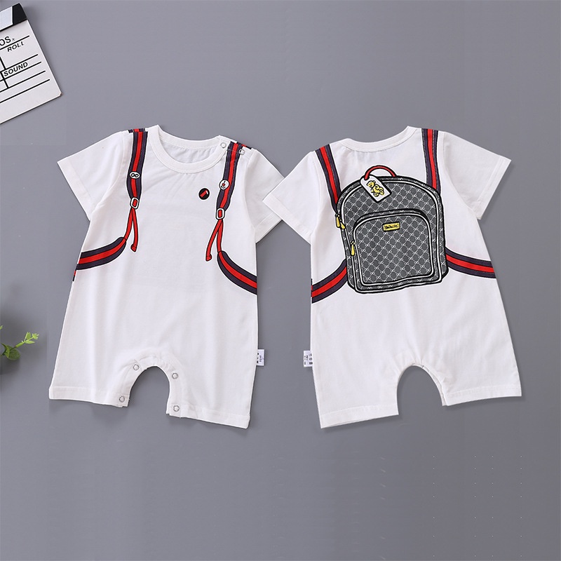Bodysuit cho bé trai bé gái sơ sinh 0-12 tháng kiểu dáng liền thân ngắn tay hàng Quảng Châu cao cấp _ BD06