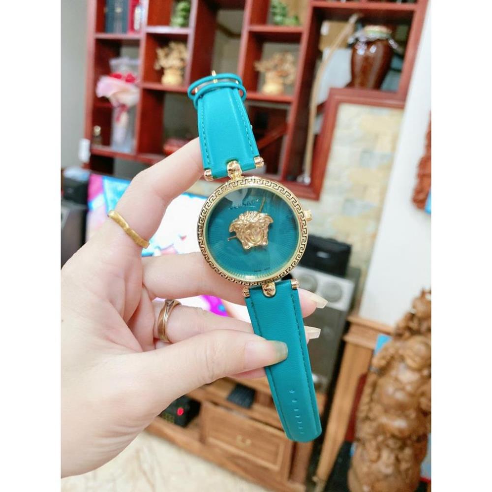 Đồng hồ nữ Versace dây da thời thượng mặt nổi độc đáo cá tính mã versace_quy1192