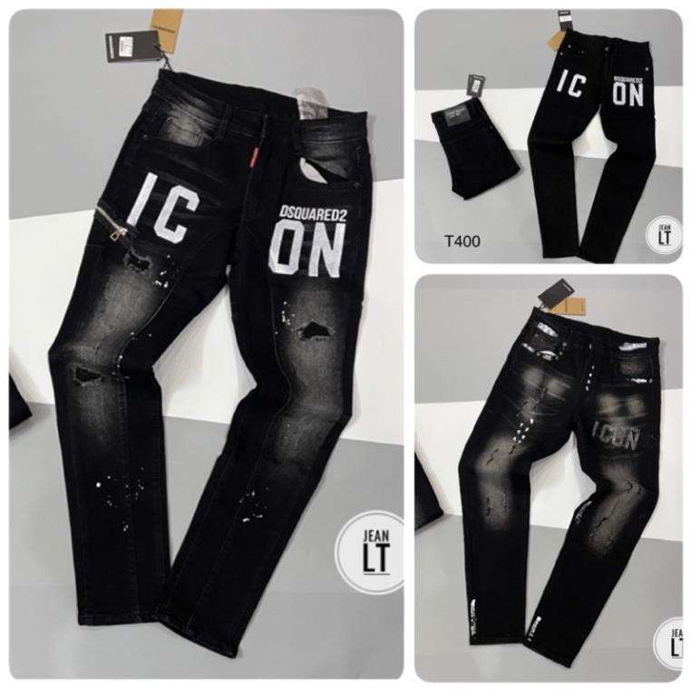 [Ảnh Thật] Quần Jean DSQ Icon Cho Nam - Quần Bò Nam in Chữ iCon