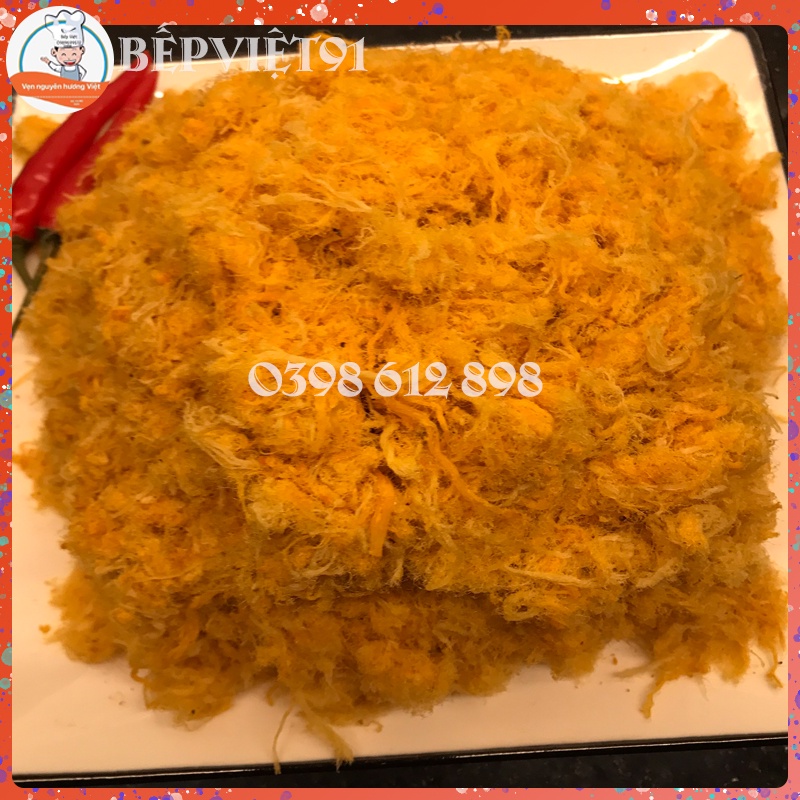 {100% từ thịt gà tươi} 500gr Ruốc gà cay/ chà bông gà cay giã tay làm theo oder