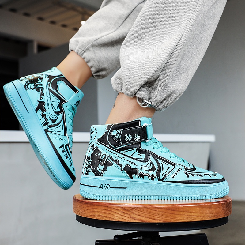 Giày thể thao cổ cao in họa tiết anime One Piece thời trang cá tính