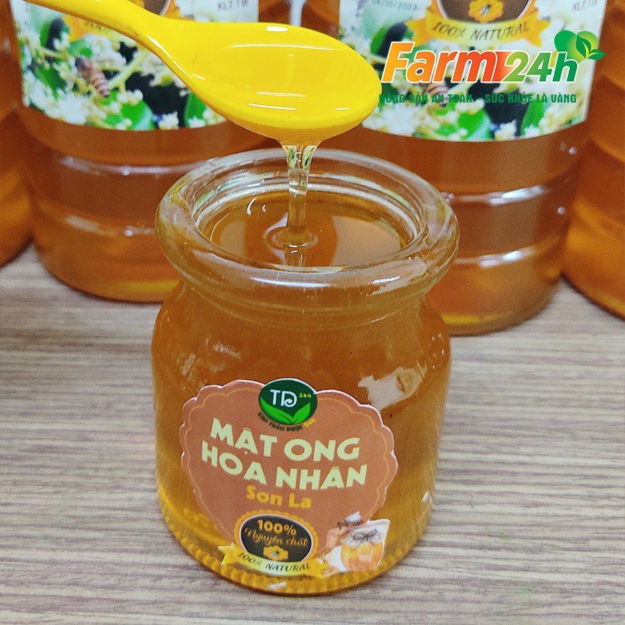 [1L] Mật ong nhãn nguyên chất Sơn La thiên nhiên, hàng loại 1, tốt cho dạ dày, bồi bổ cơ thể | Farm24h