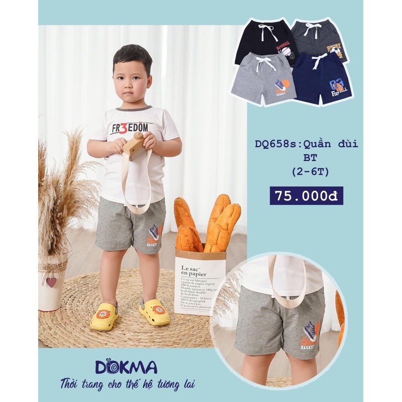 Quần sooc đùi bé trai Dokma DQ658S (Sz 2-6T)