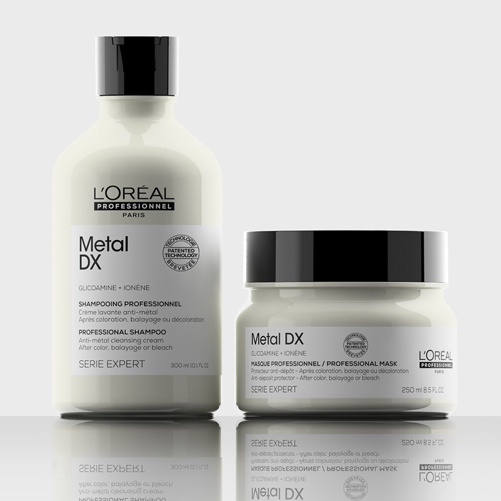 Combo dầu gội 300ml, hấp dầu 250ml Loreal Metal Detox giúp thải độc cho tóc