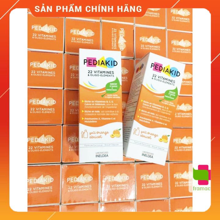 Pediakid 22 Vitamins &amp; Minerals, Pháp (125ml) bổ sung 22 vitamin và khoáng chất cho trẻ từ 6 tháng tuổi