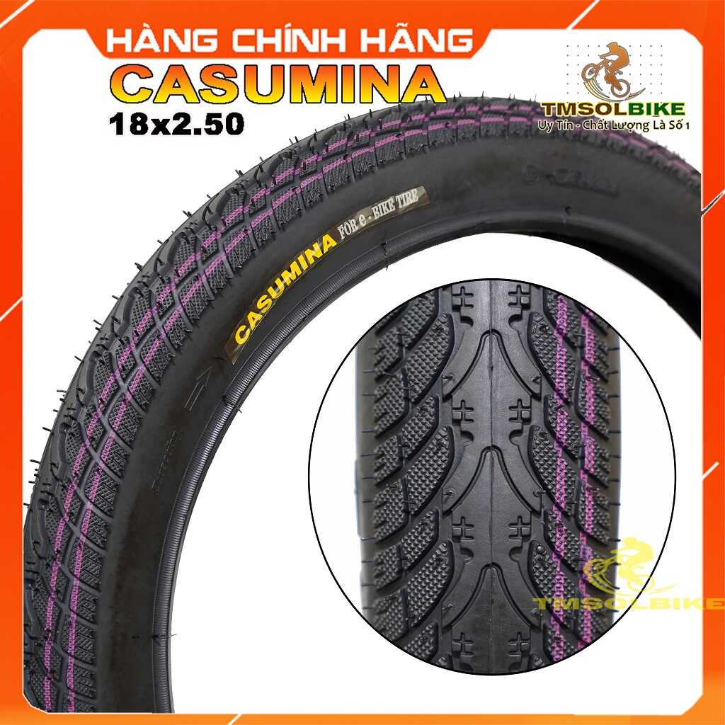 Vỏ Lốp Xe Đạp Điện 18x2.5  CASUMINA Săm Ruột Xe Đạp Điện 18x2.5