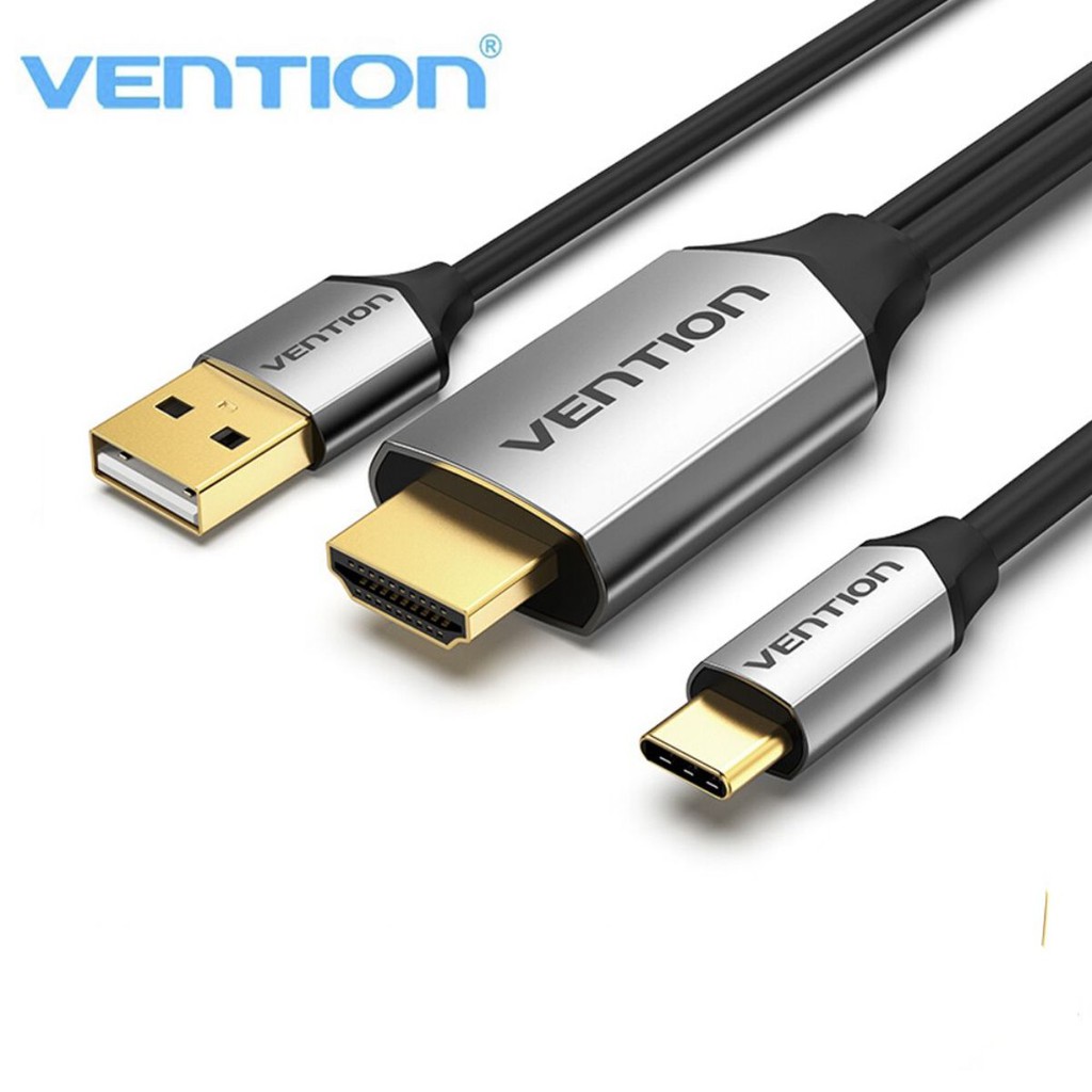 Cáp chuyển USB Type-C to HDMI 2.0 kèm USB nguồn Vention CGTBG - BEN
