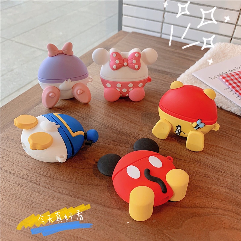 Disney Vỏ TPU Bảo Vệ Hộp Sạc Tai Nghe Hình Vịt Donald Mickey Cho compatible AirPods3 compatible AirPods3 Pro compatible AirPods2 Gen Mới