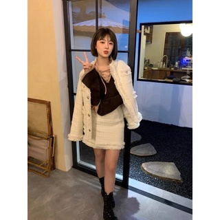 Set dạ trắng kem đánh tua