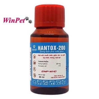 HANTOX 200-50ml DIỆT VE, BỌ CHÉT,BỌ CHÓ MÈO