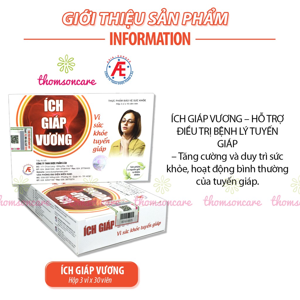 Ích giáp vương Có tem tích điểm - tăng cường sức khỏe tuyến Giáp từ thảo dược