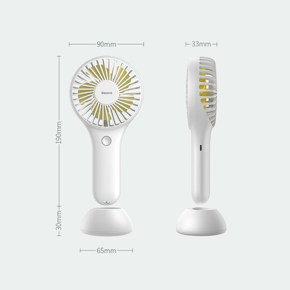Quạt cầm tay mini sạc điện 3 tốc độ đèn led Baseus CXBG-03 chính hãng | BigBuy360 - bigbuy360.vn