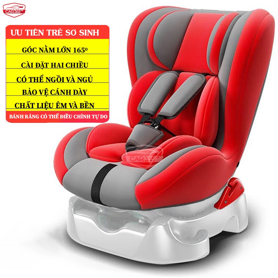 Ghế ngồi ô tô an toàn CAR365 chính hãng cho bé - Nằm xoay đa hướng tiện lợi, bảo vệ và tạo thoải mái cho bé - CAR25