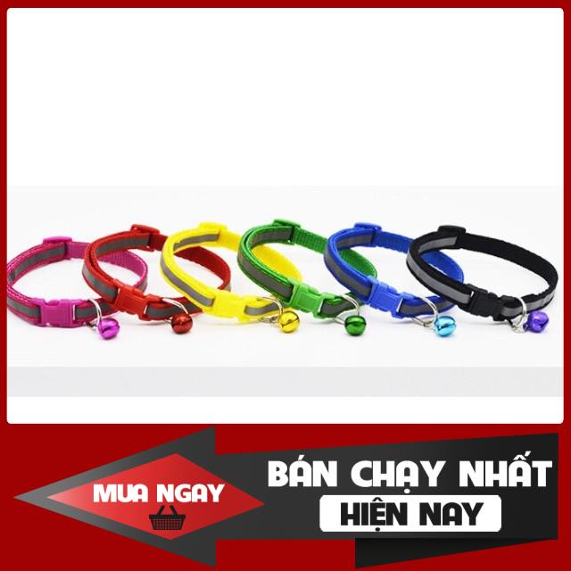 (hàng đẹp)VÒNG CỔ MÈO,CHÓ CÓ CHUÔNG CHẤT LIỆU DÙ ĐAN 0