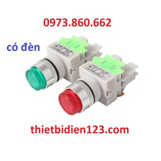 Nút ấn có đèn cao cấp 220v, 24v - nút ấn có đèn phi 22mm LA37-11