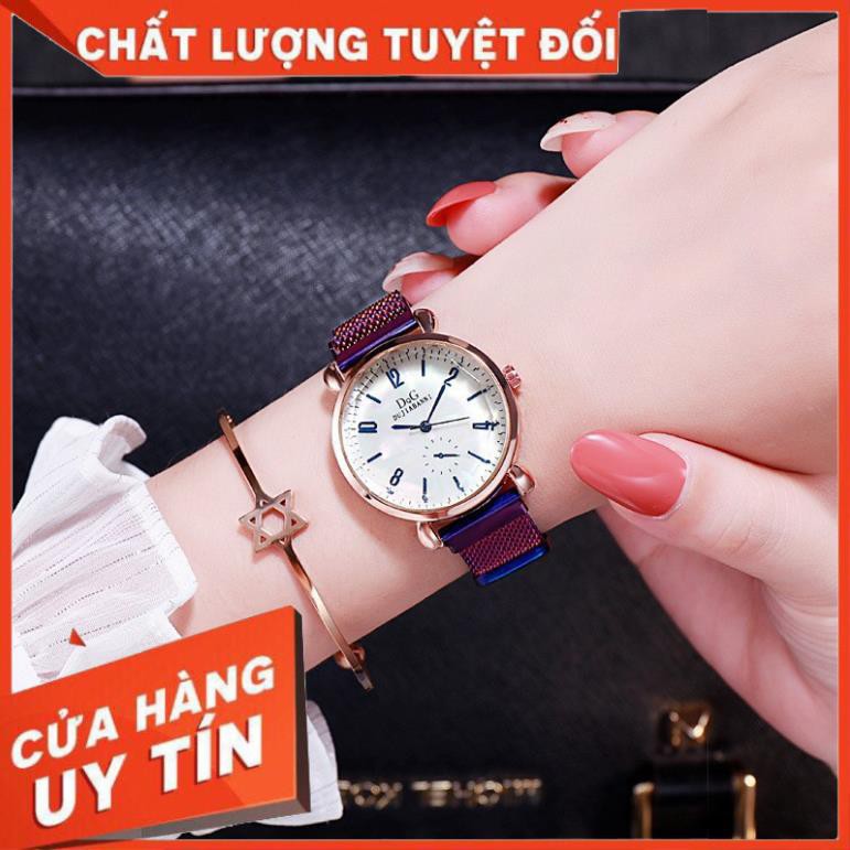 [FREESHIPXTRA] Đồng hồ thời trang nữ D&G dây nam châm vĩnh cửu, mặt số dể dàng xem giờ, vát cạch cực đẹp ( Mã: ADG01)