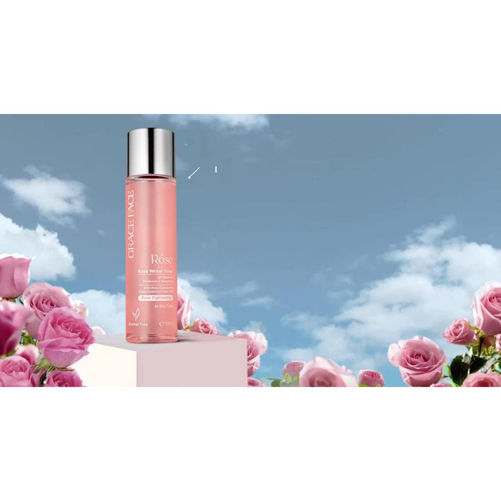 Nước hoa hồng cân bằng pH dưỡng ẩm se khít lỗ chân lông Grace Face Rose Water Toner 150ml | BigBuy360 - bigbuy360.vn