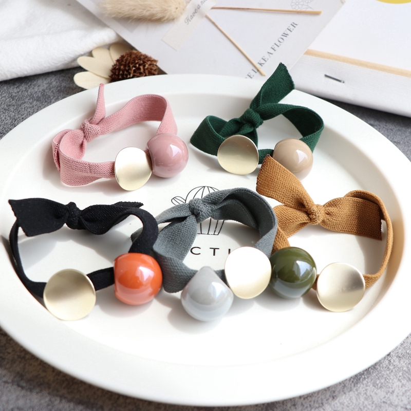 Dây Buộc Tóc Co Giãn Màu Sắc Ngọt Ngào Cho Nữ