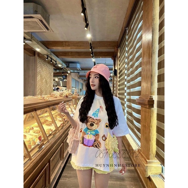 [ 𝐅𝐑𝐄𝐄 𝐒𝐇𝐈𝐏 ]  SÉT ÁO PHÔNG GẤU NƠ EO MIX SOOC PHỒNG SIÊU PHẨM