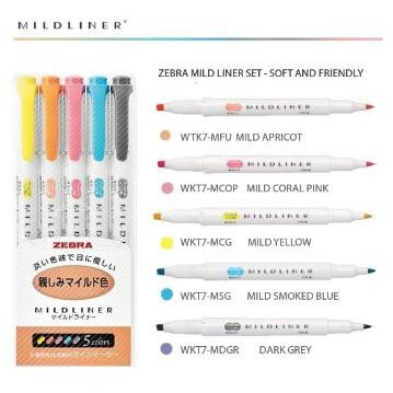 [Bán lẻ] Bút đánh dấu highlight Zebra Mildliner (P2)