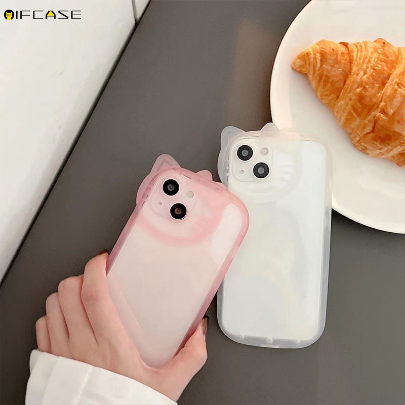 Ốp Điện Thoại Mềm Trong Suốt Chống Sốc In Hình Mèo Hello Kitty Cho iPhone 13 12 11 Pro Max
