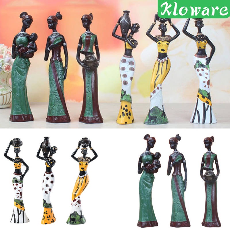 Đồ trang trí nhân vật cô gái châu Phi 7 inch