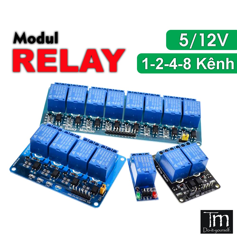 Modul Relay Cách Ly Opto 5V-12V Loại Xanh