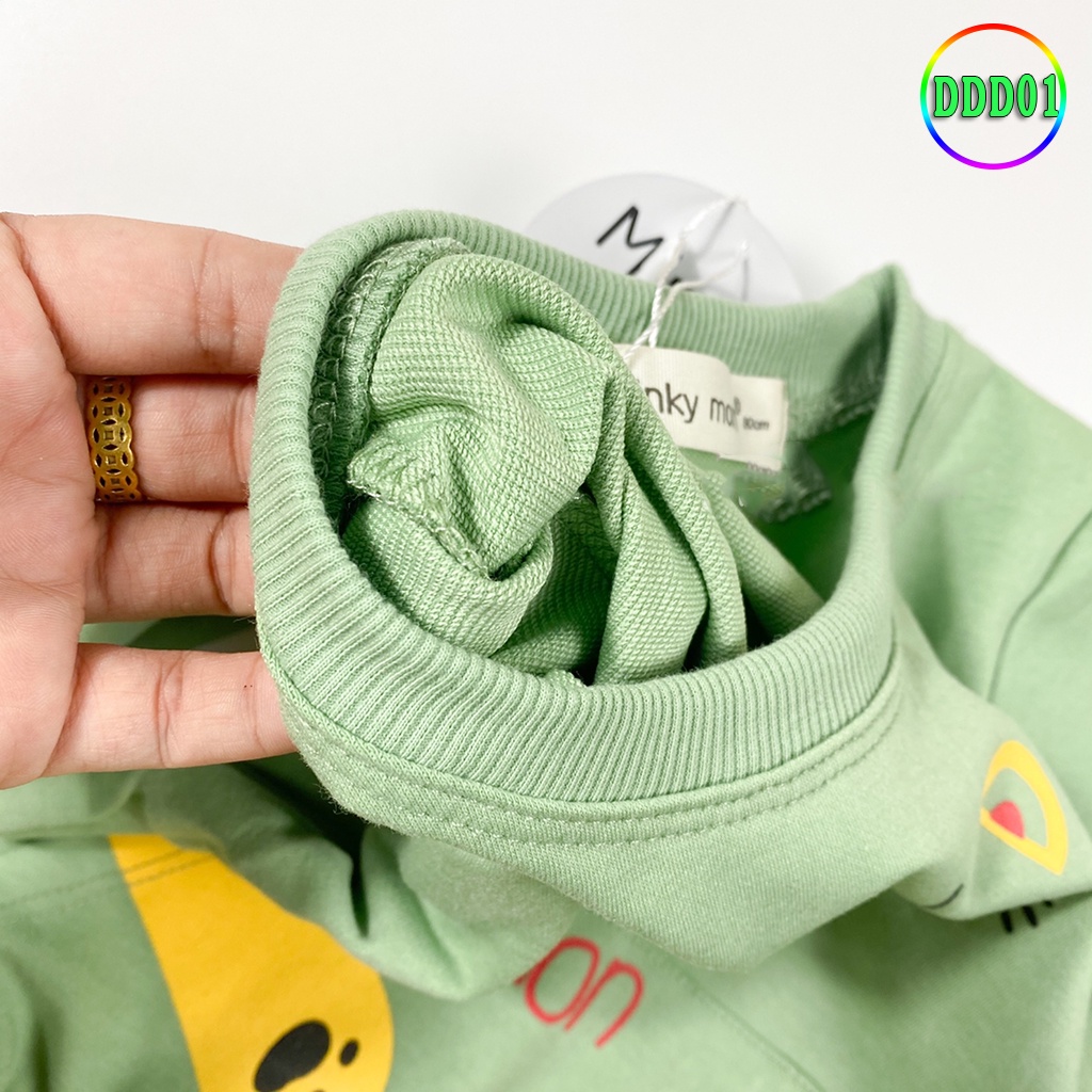 Bộ Dài Tay Cho Bé DDD01 Đồ Bộ Da Cá Cao Cấp Mềm Mịn Thoáng Mát Hàng Chuẩn Loại 1 MINKY MOM Dễ Chịu, Thoải Mái Cho Bé