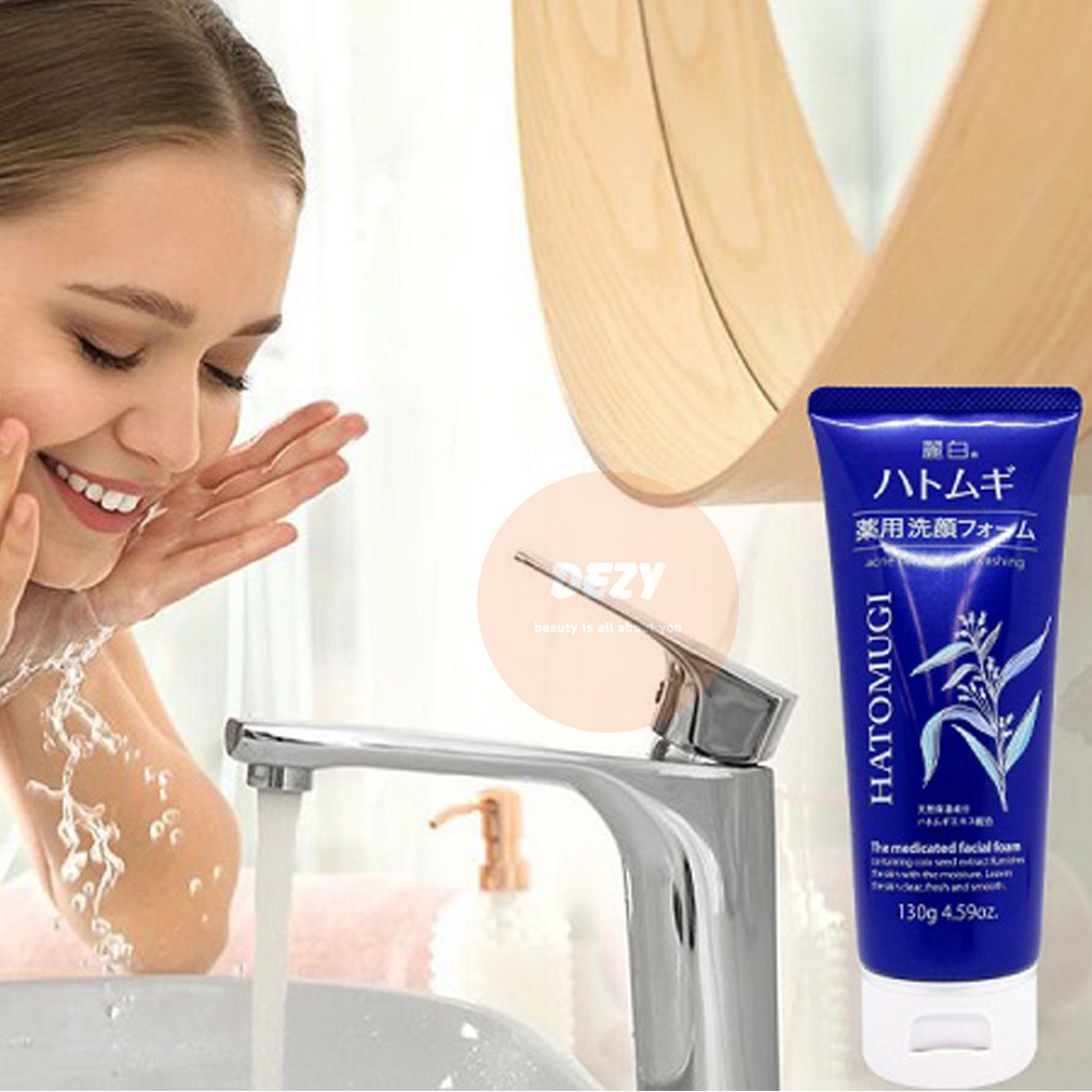 Sữa Rửa Mặt Hatomugi Ý Dĩ Nhật Bản Srm Acne Cleanser Dưỡng Ẩm Da Ngừa Mụn Se Khít Lỗ Chân Lông Trắng Da - Skincare Dezy