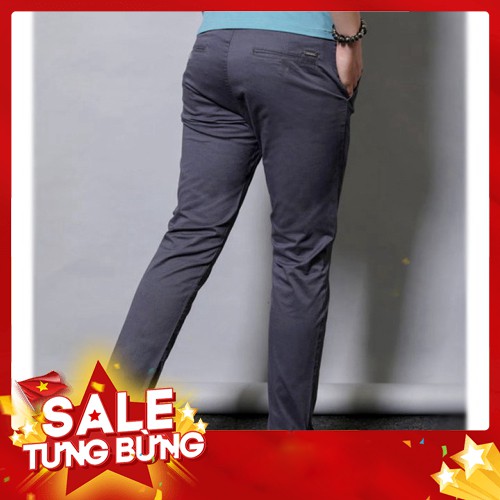 Quần Kaki Nam Dáng Vừa Màu Ghi Đậm Phong Cách Công Sở - Hàng nhập khẩu