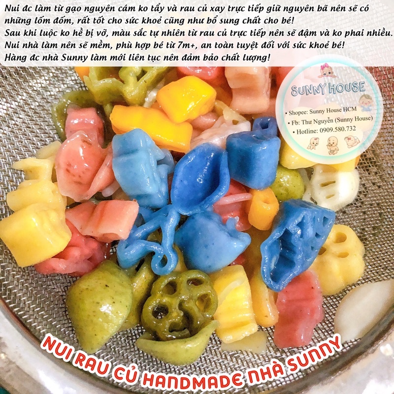 Nui, Mì rau củ handmade cho bé ăn dặm (7m+)