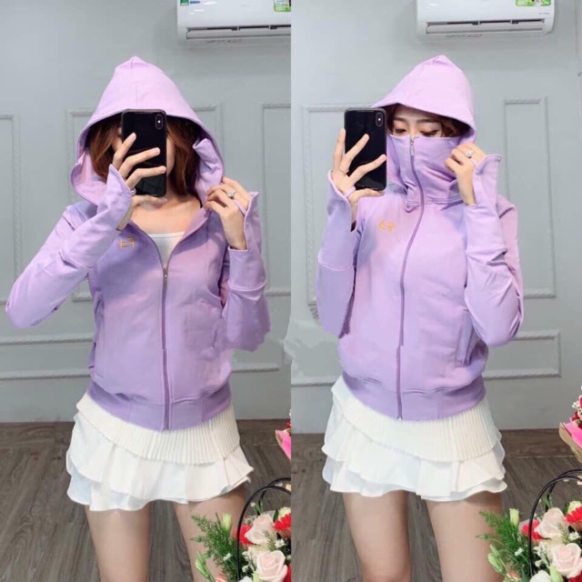 Áo khoác nữ da cá chống nắng form dài thêu chữ FF | BigBuy360 - bigbuy360.vn