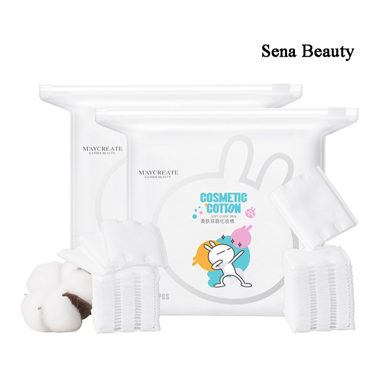 Bông tẩy trang Maycreate 150 miếng Soft Close Skin Mẫu Mới Sena Beauty
