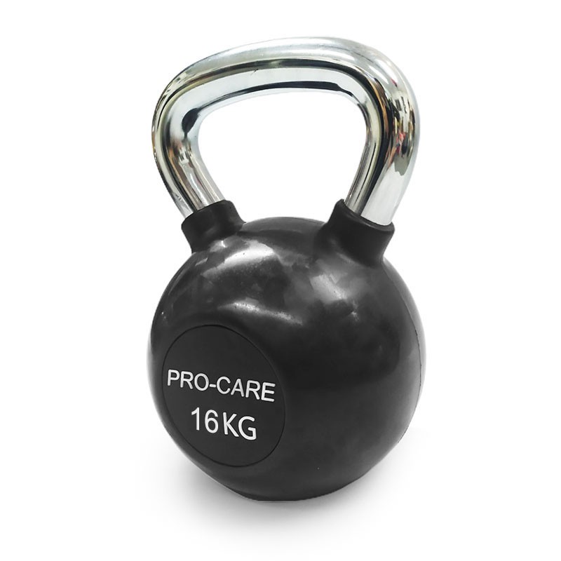 Tạ bình vôi (Tạ Ấm- Tạ Quai Xách) bọc cao su Pro-care - 16KG