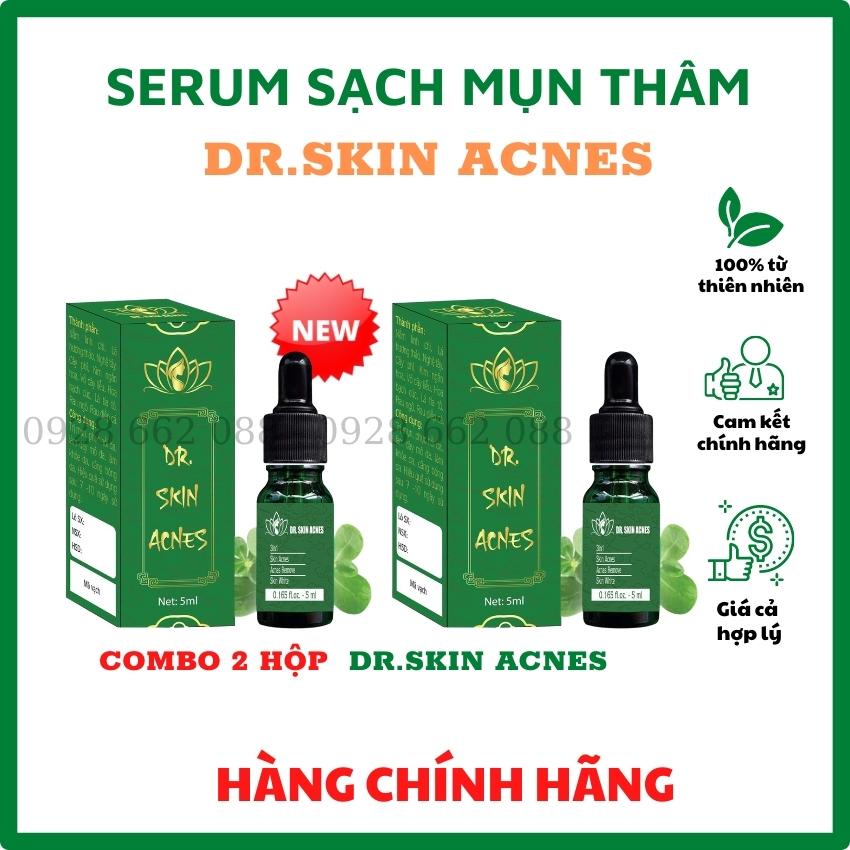 Dr Skinacnes 2 hộp serum sạch bay mụn mờ thâm sẹo thu nhỏ lỗ chân lông dưỡng da làm đẹp da sạch mụn