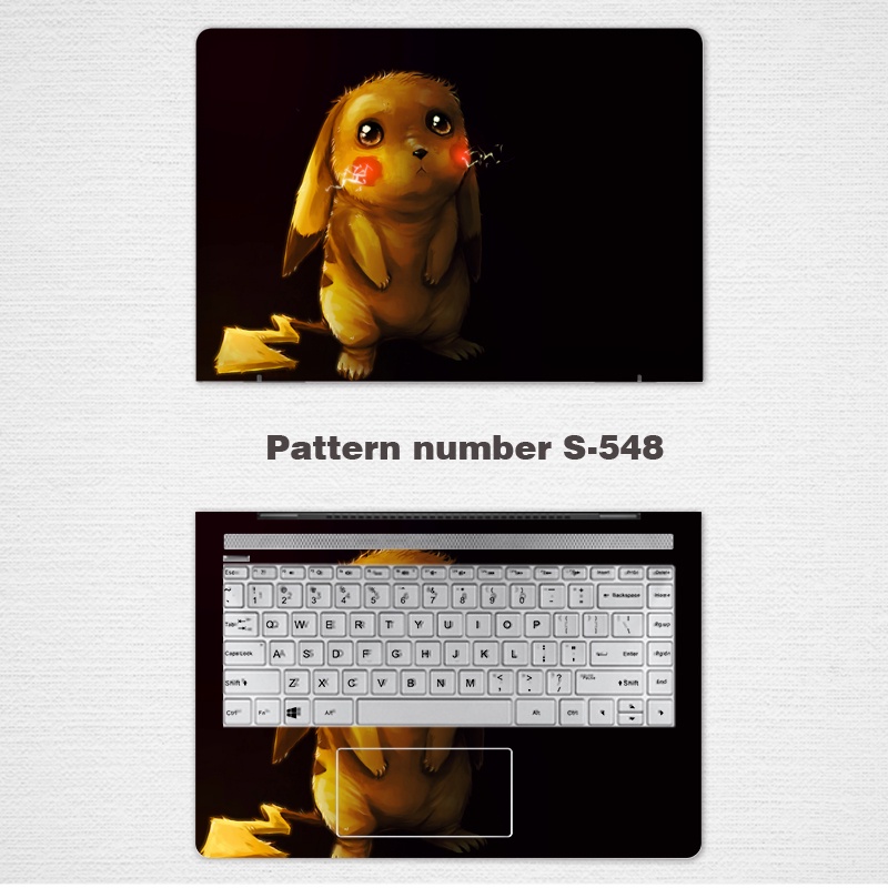 Bộ 2 Miếng Dán Hình pikachu Cho laptop 12 13 14 15.6 inches asus a510u s4000 s410u s4300u s5300us510u