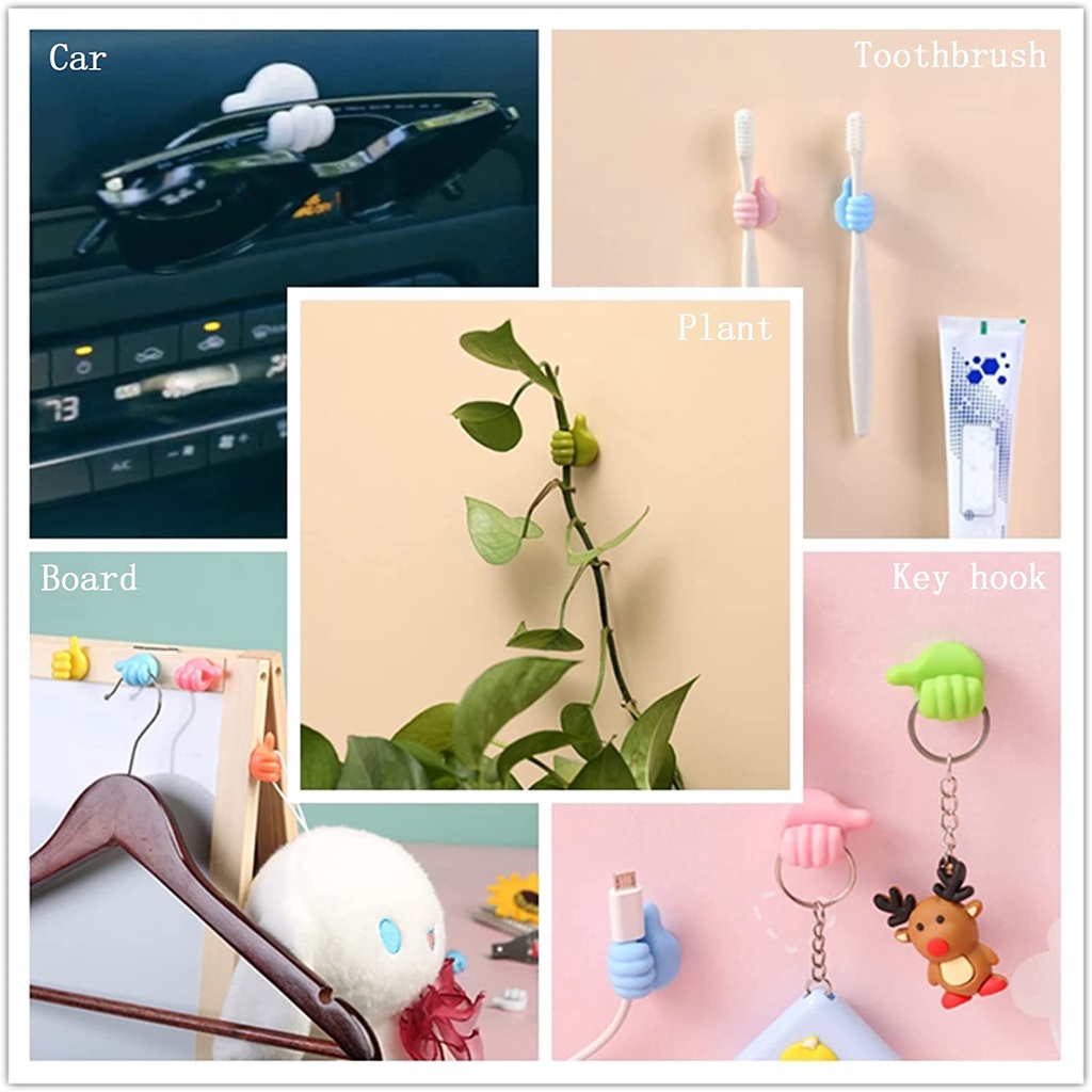 Giá Đỡ Kẹp Dây Cáp Gắn Tường Không Cần Khoan Lỗ Thông Dụng Đa Năng