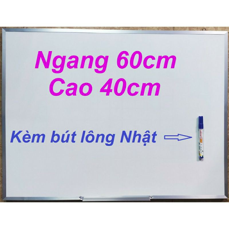 Bảng mica trắng viết bút lông 40 x 60cm + Tặng 1 bút lông