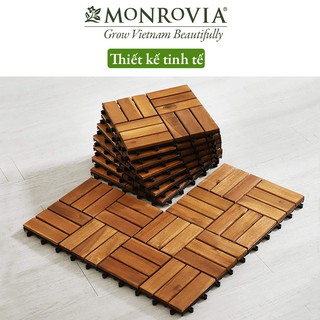 Vỉ gỗ lót sàn MONROVIA, gỗ tự nhiên cho ban công, ngoài trời, sân vườn