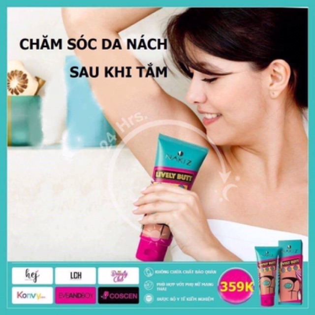 COMBO 3 NAKIZ LIVELY BUTT【CHÍNH HÃNG】 Kem mờ thâm, mụn Mông, Bẹn, Nách, Lưng, Nhũ hoa, Cùi chỏ, Đầu gối .... Thái Lan | BigBuy360 - bigbuy360.vn