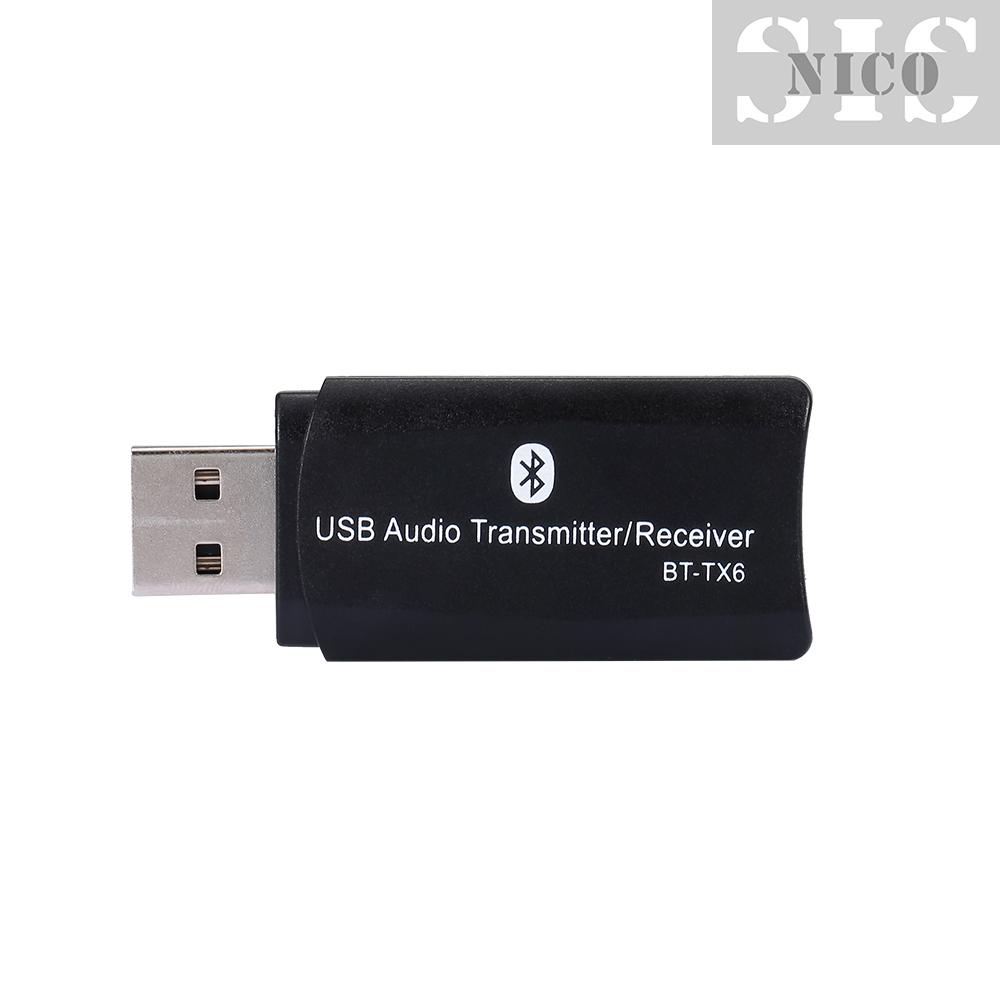 Bộ Thu Phát Âm Thanh Bt-Tx6 2 Trong 1 Bt 5.0 Mini Không Dây Giắc Cắm Aux Rca Usb 3.5mm Cho Tv Pc Xe Hơi