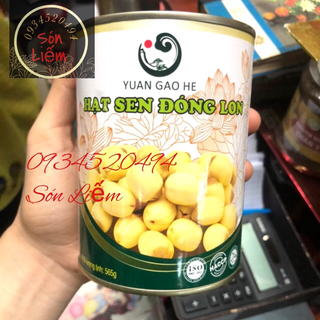 Hạt sen đóng lon hiệu Yuan Gao He 656gr