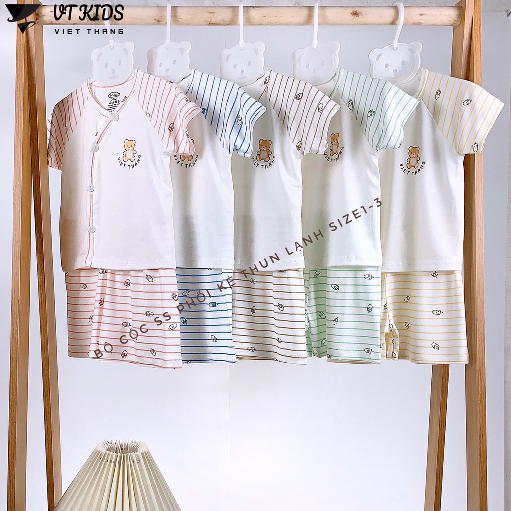 BỘ NGẮN SƠ SINH HOẠ TIẾT GẤU CHO BÉ 0-9M - BIGBABYSHOP